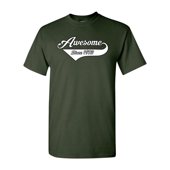 Awesome Since 1973 With Tail Gift Novelty DT Adult T-Shirt Tee