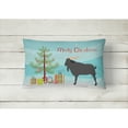 thumbnail image 2 of Carolines Treasures BB9249PW1216 Verata Goat Christmas Canvas Fabric Decorative Pillow, Teal, 12H x16W, multicolor, 2 of 3