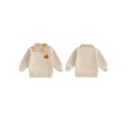 thumbnail image 2 of RUINIXCW Toddler Baby Boy Girl Halloween Sweatshirt Outfit Infant Fall Winter Clothes Embroidery Plaid Lapel Half Zipper Long Sleeve Pullover Tops, 2 of 9