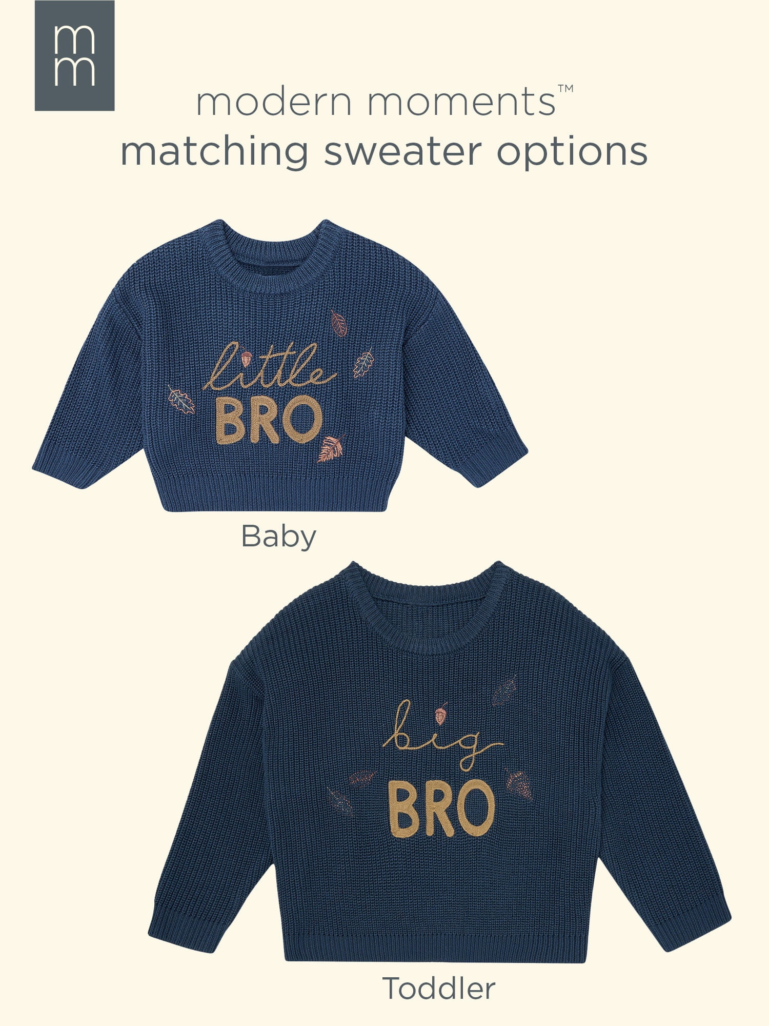 Modern Moments by Gerber Sibling Matching Sweater, Sizes 0/3 Months - 24 Months
