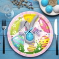 thumbnail image 5 of 16 Count Easter Paper Plates, Disposable Dinnerware Set with Easter Eggs and Bunny Design, Spring Holiday Party Supplies for Festive Gatherings, 5 of 6