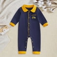 thumbnail image 2 of 2-3 Years Infant Newborn Girls Fall Winter Cartoon Printed Romper,Full Snap Front Floral Bodysuit,Thermal Soft Cotton Long Sleeve Baby Jumpsuit for Newborn 12 18 24 Months 2T 3T,Blue, 2 of 9