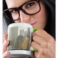 thumbnail image 2 of 3drose, Snow Blizzard in Central Park Manhattan New York City Ice Skate Ring, 15oz Two-tone Green Mug, 2 of 6