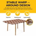thumbnail image 4 of Brown Floral Table Cloths for 4 Foot Rectangle Tables, Spring Flowers Modern Abstract Art Farmhouse Patio Waterproof Elastic Fitted Tablecloths, Washable Rectangular Table Cover for Camping, 4 of 8