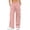 Pink, variant on cocolona Womens Summer Casual Cargo Pants Elastic Waist Straight Wide Leg Outdoor Hiking Pants with Pockets