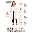 thumbnail image 4 of Women's Plus Size Open Front Long Cardigan, Lightweight Casual Solid Cardigan with Loose, 4 of 4