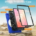 thumbnail image 3 of Funda para Samsung Galaxy Tab Tab S11 (11 pulgadas) 2025 SM-X730/SM-X736B, funda protectora a prueba de golpes para niños con soporte para lápices, correa de mano giratoria 360 y soporte, correa de, 3 of 9
