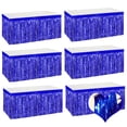thumbnail image 1 of Faldas para Mesa Mebiornt con Flecos Metálicos Azules 74x274 cm Paquete de 6, 1 of 5