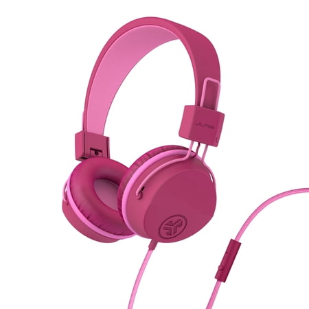 JLab JBuddies Studio Wired Headphones - Dark Pink/Pink
