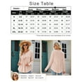 thumbnail image 5 of Yesfashion Women's V Neck Blouse Half Zip Up Casual Tunic Shirts Babydoll Chest Tie Knot Shirts, 5 of 5