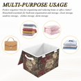 thumbnail image 7 of WOBOGO Roses Leopard Large Collapsible Storage Box Flip Lid Fabric Decorative Organizer Container Basket with Handles 16.5×12.6×11.8in, 7 of 7