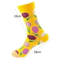 thumbnail image 2 of Bibifish Womens Socks 5 Pairs Ladies Crew Socks Colorful Fruit Printed Socks Soft Breathable All Season Socks For Women Novelty Mid Socks, 2 of 3