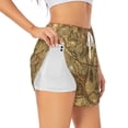thumbnail image 3 of Lsque World Map1 Printed Women's Running Shorts with Liner Pockets,Elastic Quick Dry Workout Athletic Gym Yoga Shorts,Womens High Waist Shorts-Medium, 3 of 9