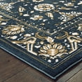 thumbnail image 3 of HomeRoots 508380 2 x 8 ft. Navy Caramel & Ivory Oriental Power Loom Stain Resistant Runner Area Rug, 3 of 5