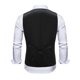 thumbnail image 3 of pstuiky Camisetas sin mangas, Blusa sin mangas con cuello en V, botones y pajarita con bolsillos estampados a la moda para hombre Tops elegantes para mujer xxl, 3 of 3