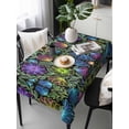 thumbnail image 6 of Abstract Flower Table Cloth, Waterproof Tablecloth for Rectangle Tables, Geometric Colorful Floral Leaf Plant Reusable Washable Fabric Table Cover for Restaurant Kitchen Dining Tables 60"x120", 6 of 9