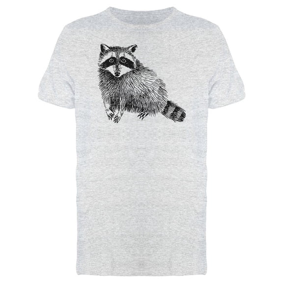 Raccoon In Black And White Tee Men's -Image by Shutterstock