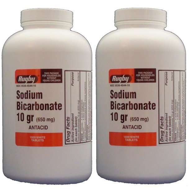 031RGRX RUGBY SODIUM BICARB 10GR TAB SODIUM BICARBONATE650 MG White