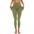 thumbnail image 3 of Gibobby Pantalones de yoga Pantalones de bolsillo para mujer, pantalones de yoga elásticos ajustados para Fitness, pantalones de Yoga sólidos rápido(Verde,M), 3 of 5