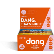 Dang Bar, 3 Flavor Variety Pack, Keto, Low Sugar, Plant Based, Gluten Free, 1.4 Oz, 12 Ct