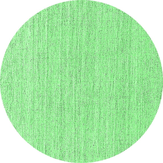 Ahgly Company Indoor Round Oriental Emerald Green Industrial Area Rugs, 5' Round