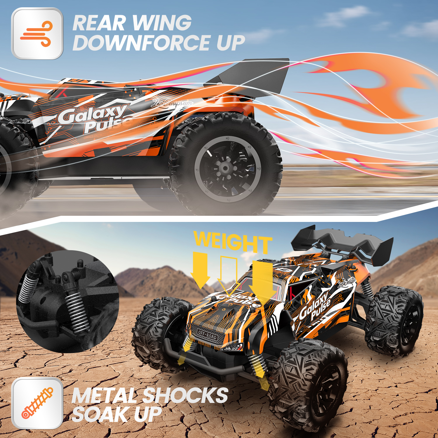 JoyStone Remote Control Monster Truck, 1:20 Scale All-Terrain 4WD photo 2