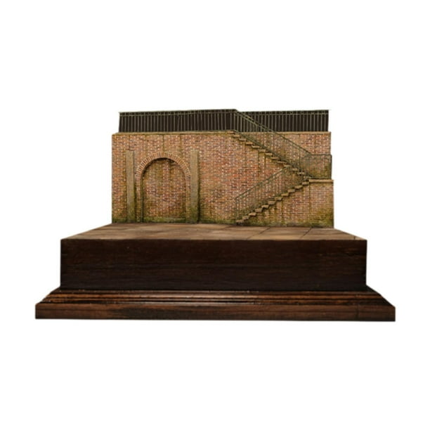 1/35 Kit de modelo de construcción Escena de bricolaje Micro paisaje, diseño de escenario de arquitectura de fábrica sin pintar