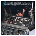 thumbnail image 5 of F4 Mixing Console Interface Bluetooth USB Record PC 48V Phantom Power Delay Repaeat Effect 4 Channels DJ Sound Mixer ,Easy to Operate, 5 of 7