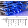 thumbnail image 3 of Christmas Lights, LED Icicle Lights, 400 LED 39Ft 8 Modes with 80 Drops, Icicle Christmas Lights, Waterproof Connectable Outdoor Icicle for Christmas Decorations (Blue), 3 of 6