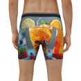 thumbnail image 4 of Cauagu Refreshing Fruit Infused Drinks Print Men's Boxer Briefs, Funny & Cute Underwear Elastic Waistband Briefs Ideal Gift for Men,1-Pack, 4 of 7