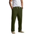 thumbnail image 4 of Gamivast Pants for Men Straight Leg Dressy Pants Lightweight Breathable Drawstring Elastic Waist Relaxed Fit Everyday Casual Pants, 4 of 8
