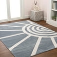thumbnail image 6 of JONATHAN Y SANDSTONE 5 x 8 Area Rug, Aelius Scandinavian Abstract Sun Two-Tone - Blue/White, SND101C-5, 6 of 13