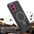 thumbnail image 4 of For Motorola Moto G55 Case (Compatible With MagSafe)  With Invisible Magnetic O-Ring Stand Military-Grade Shockproof Phone Case,Black,For Moto G55, 4 of 7
