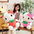 thumbnail image 2 of Peluche de Hello Kitty de Sanrio Kawaii, muñeco de peluche con forma de gato de fresa KT, regalo de cumpleaños para niños, decoración del hogar, muñeco de animal, 2 of 4