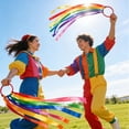 thumbnail image 4 of 4-Pack Rainbow Ribbon Streamers with Ring – 50cm Long Multicolored Dance Ribbons for Gymnastics, Sports & Group Activities | Fun Performance Props, 4 of 6