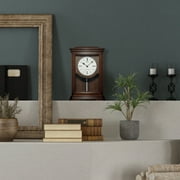 Seiko Suki Chime Clock w/Pendulum Brown Mantel Clock, QXQ013BLH