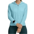 thumbnail image 4 of StSilkitty Sun Protection Hoodie Athletic Jackets for Womens Solid Color Full Zip Long Sleeve Hoodies Pullover Tops, 4 of 8