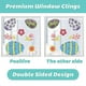 thumbnail image 3 of Easter Decorations Window Clings Decals Decor, Easter Eggs Party Gifts, For Kids School Home Office, About 140pcs Banmo, 3 of 5