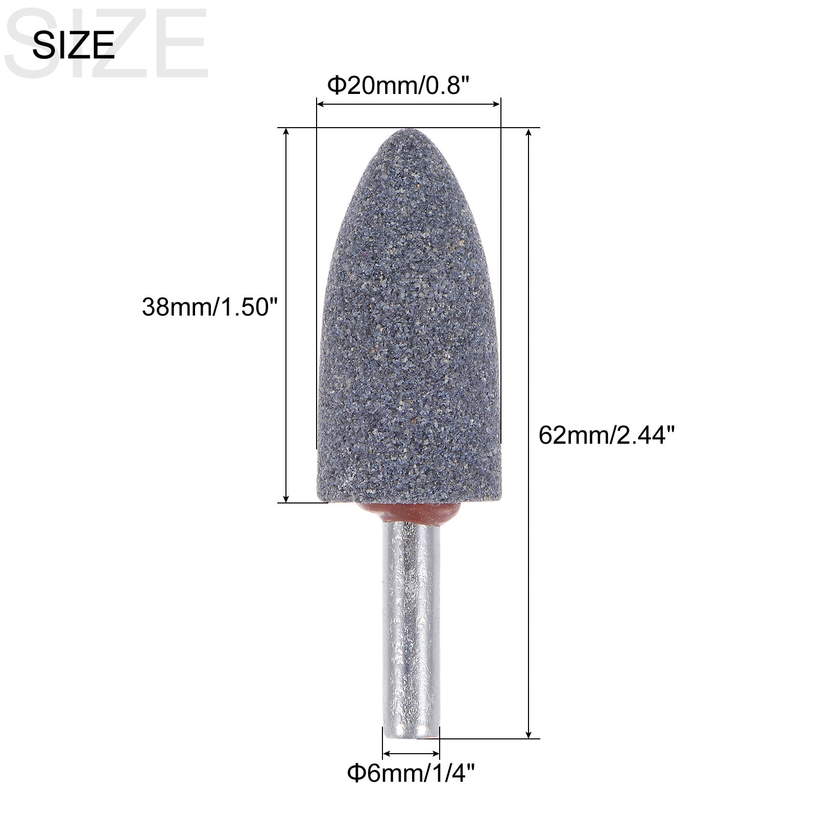 5 Embouts Abrasifs Cylindriques 1/4" De Tige - Diam. 0,8 Mm - Pour Gravure Rotative - Uxcell