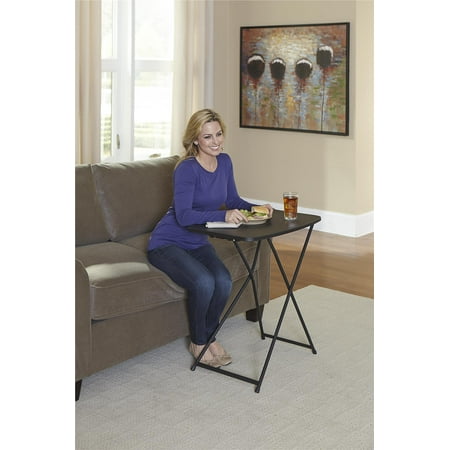 Mainstays 26 Adjustable Height Personal Folding Table, Black