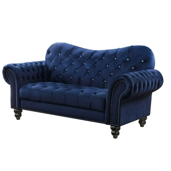 ACME Furniture Iberis Loveseat in Navy Velvet