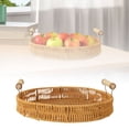 thumbnail image 2 of Weaving Storage Imitating Rattan Fruit Tray Dessert And Grocery Design With Handle Suitable For Home Dining And Outdoor Use, 2 of 7