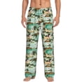 thumbnail image 2 of Lsque Colorful Hawaii Palms Print Men's Pajama Pants, Lounge Pant - Comfortable Home Wear,Elastic Waistband, Stylish Design-X-Large, 2 of 9