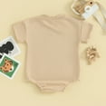 thumbnail image 3 of Okbabeha Western Baby Clothes Newborn Boy Girl Short Sleeve Fuzzy Cow Embroidery Bubble Romper Summer Outfit, 3 of 7