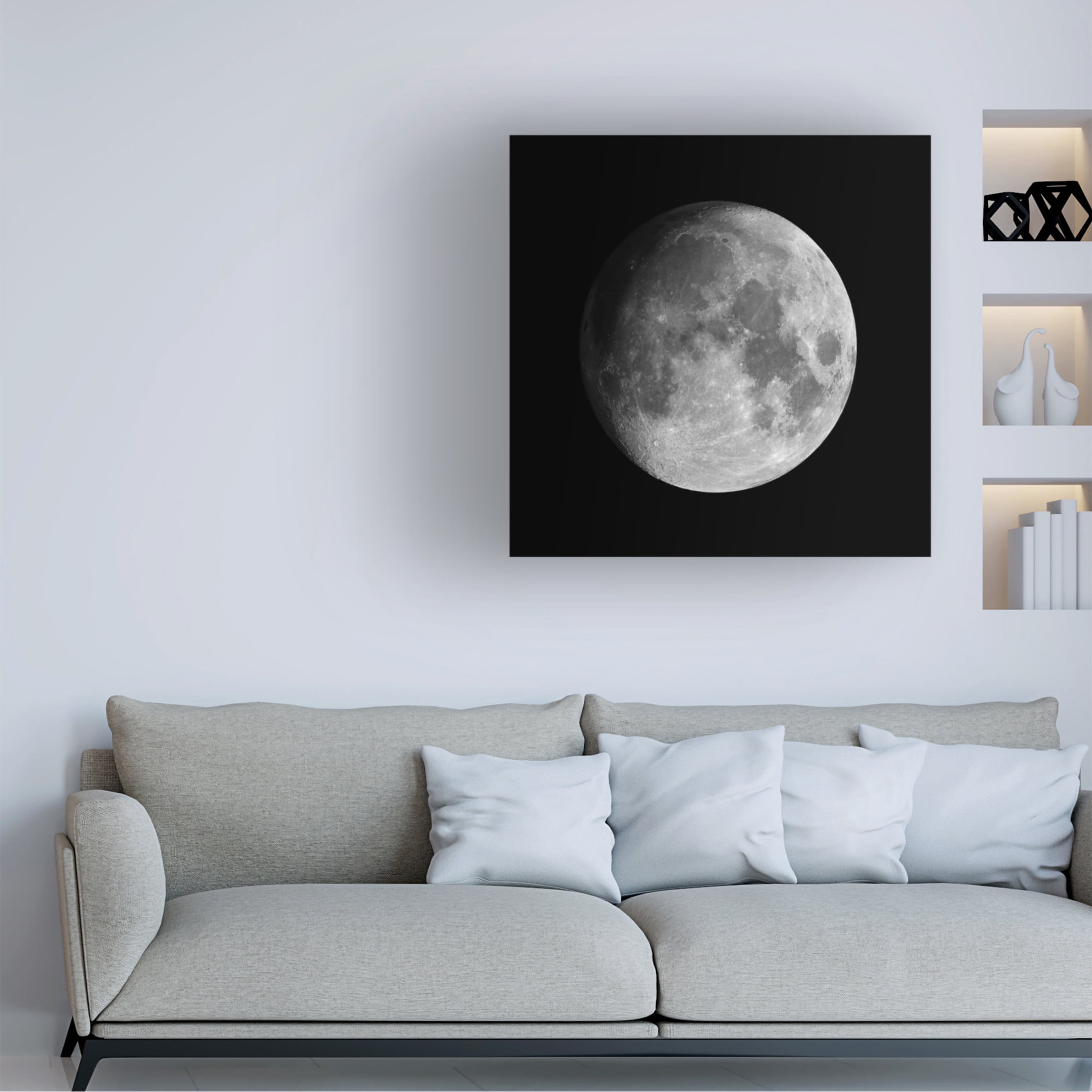 Trademark Fine Art David Dayag Moon Canvas Wall Art