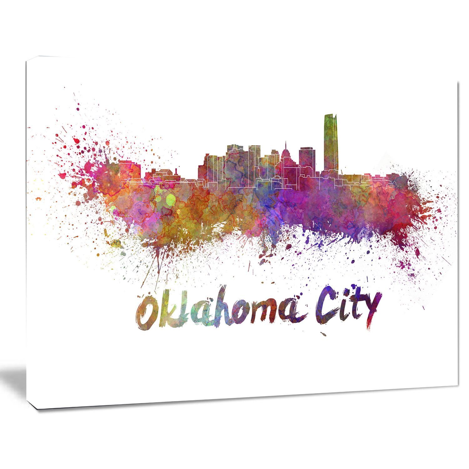 Design Art Oklahoma Skyline Canvas Print