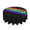 thumbnail image 4 of ZICANCN Round Table Cloths 60 Inch, Rainbow LGBTQ Table Cover Waterproof Washable Outdoor Picnic Tablecloth, 4 of 8