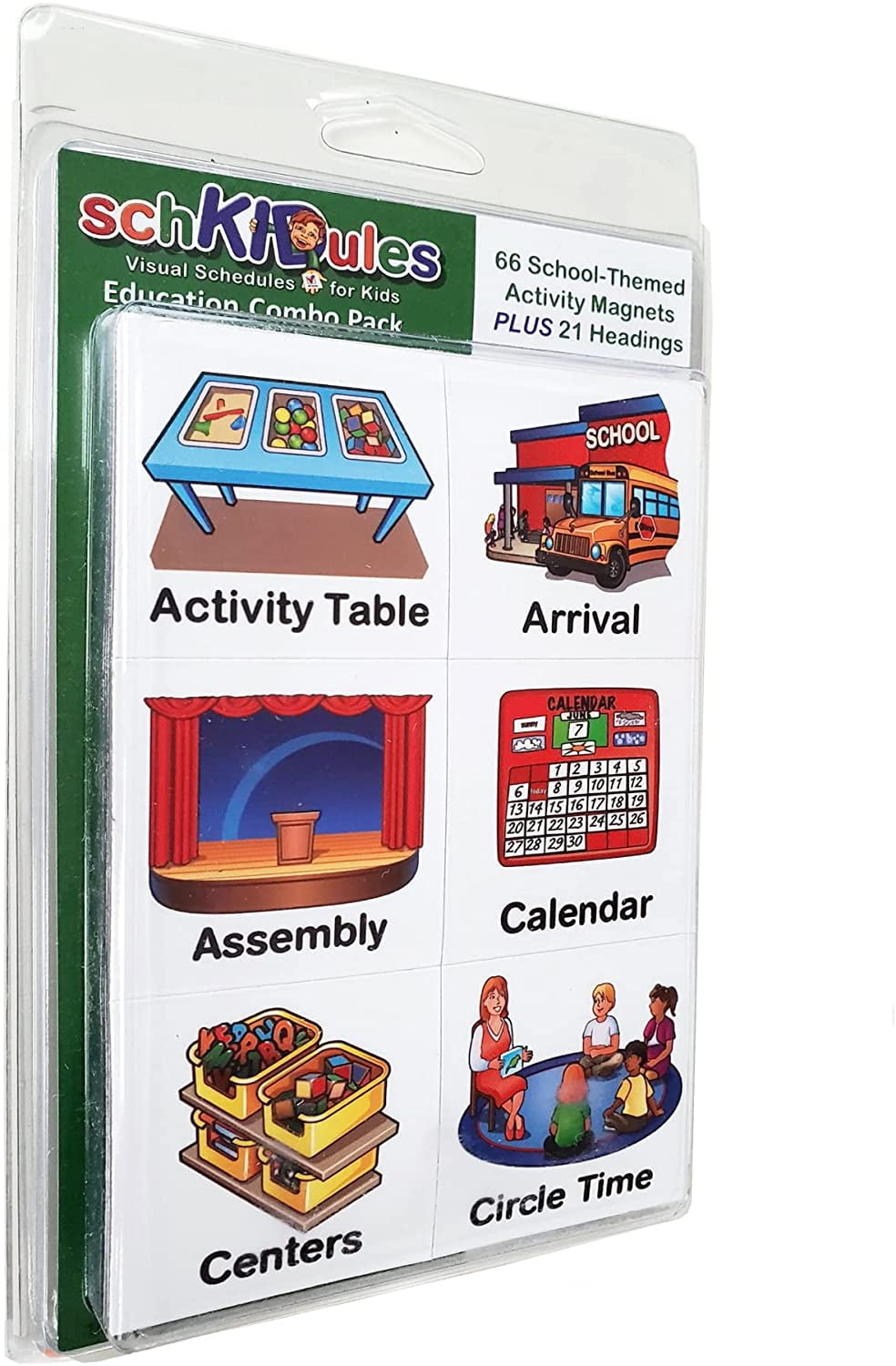 SchKIDules Visual Schedules 87Pc Education Collection Magnet Set for Kids Unisex