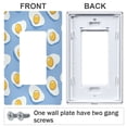 thumbnail image 3 of Yayeee Rocker Switch Wall Plate 1-Gang 4.6"x2.9" Home Decorative Outlet Cover, Playful Fried Eggs, 3 of 6
