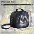 thumbnail image 5 of Uourmeti Stylish Kids Insulated Lunch Bag featuring Two White Horses in Starry Sky - Perfect for School and Outdoor Picnics, 5 of 6